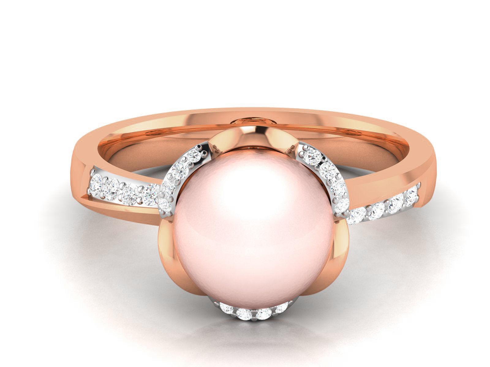Women Pearl Ring 3dm render details 3D print model_20