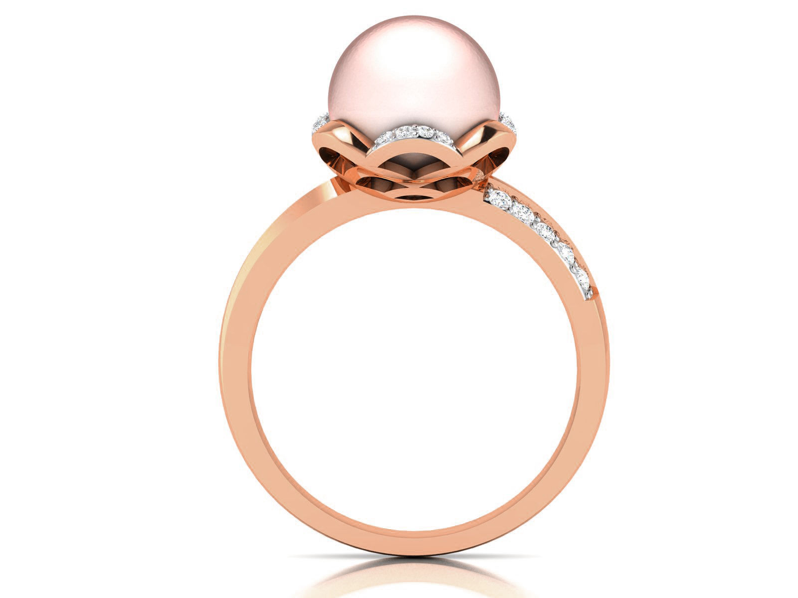 Women Pearl Ring 3dm render details 3D print model_8