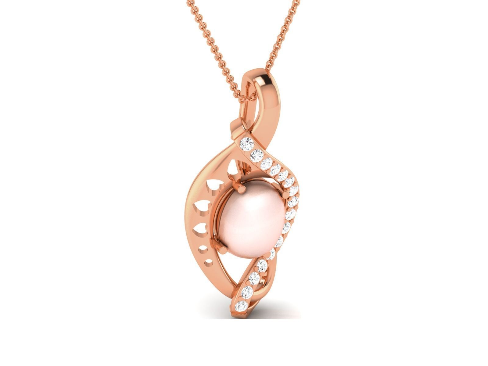 Women pearl pendant 3dm render detail 3D print model_67