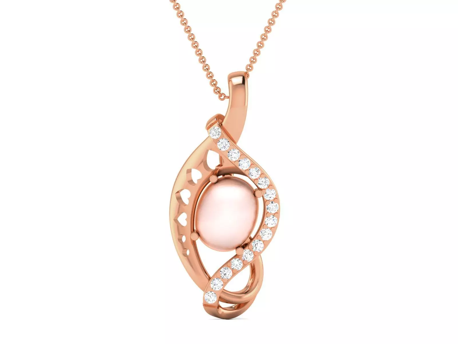 Women pearl pendant 3dm render detail 3D print model_0