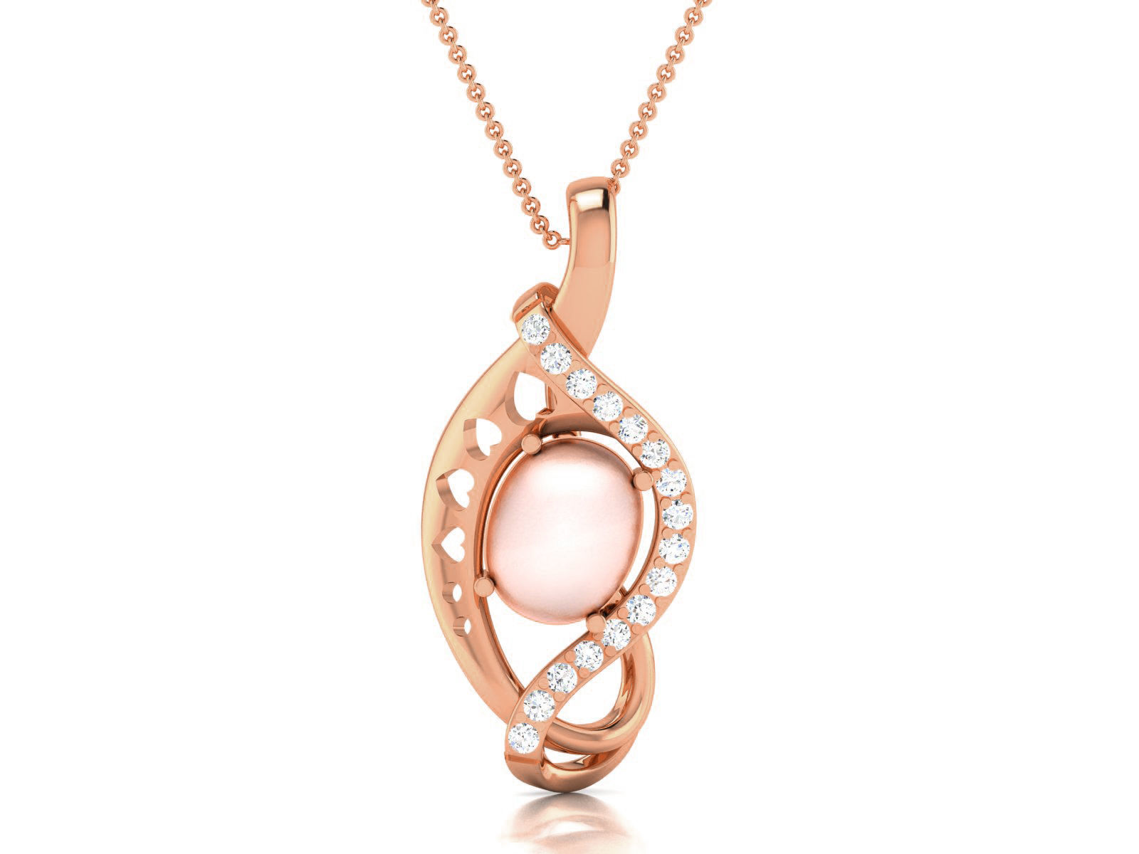 Women pearl pendant 3dm render detail 3D print model_52