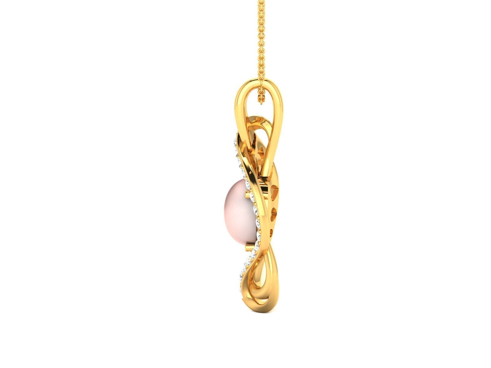 Women pearl pendant 3dm render detail 3D print model_55