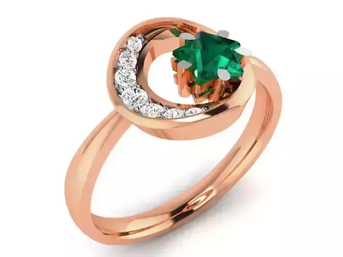 Women Diamond Ring 3dm render details