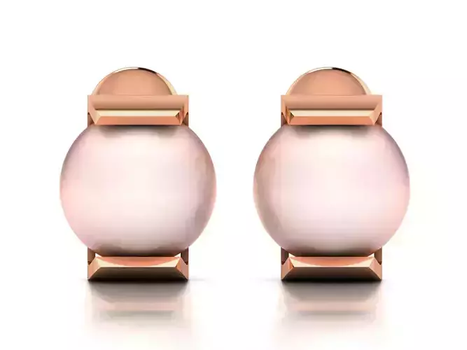 Pearl High Jewelry Diamond Earrings 3dm renders details