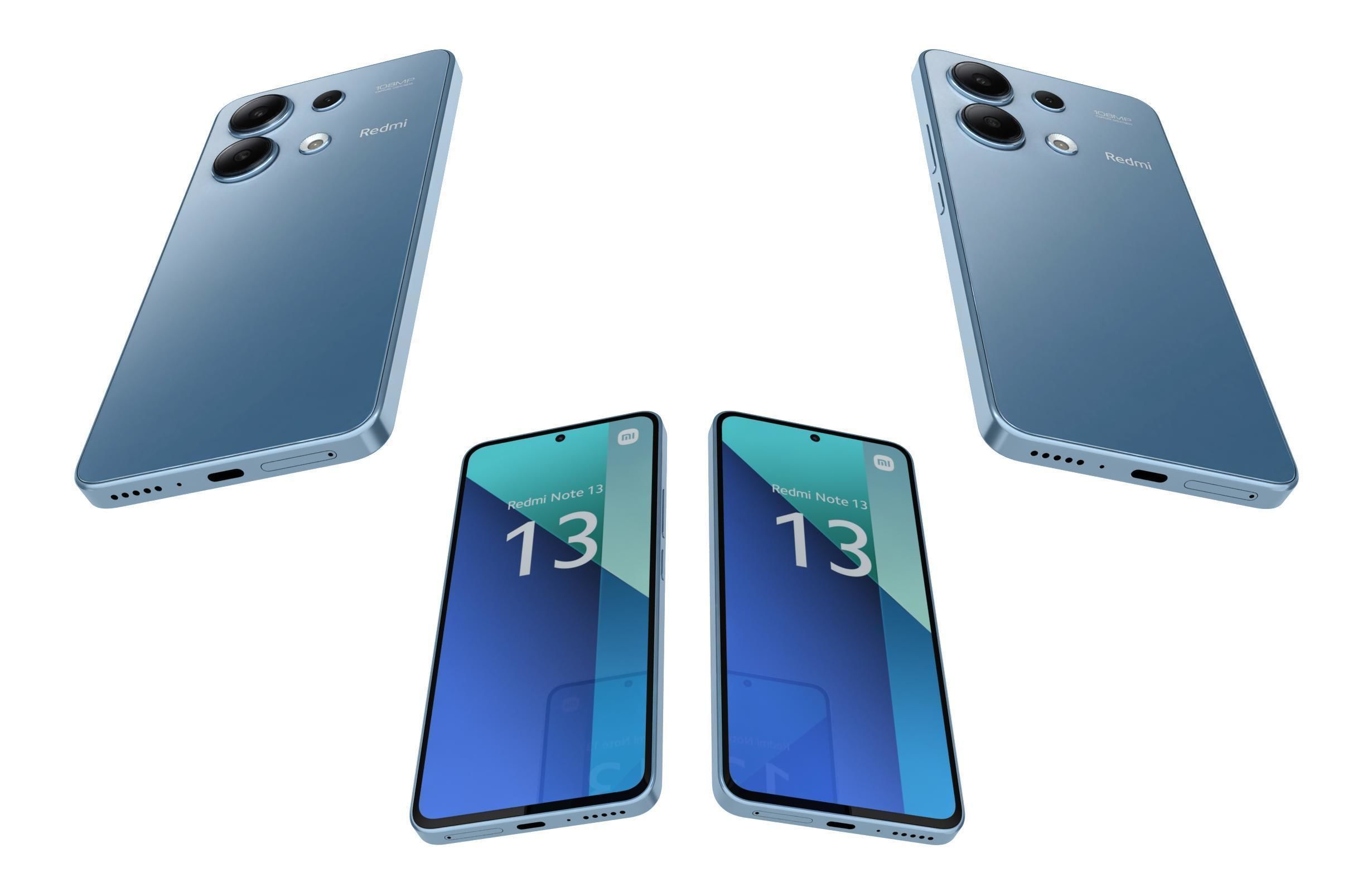 Xiaomi Redmi Note 13 4G Blue 3D model_4
