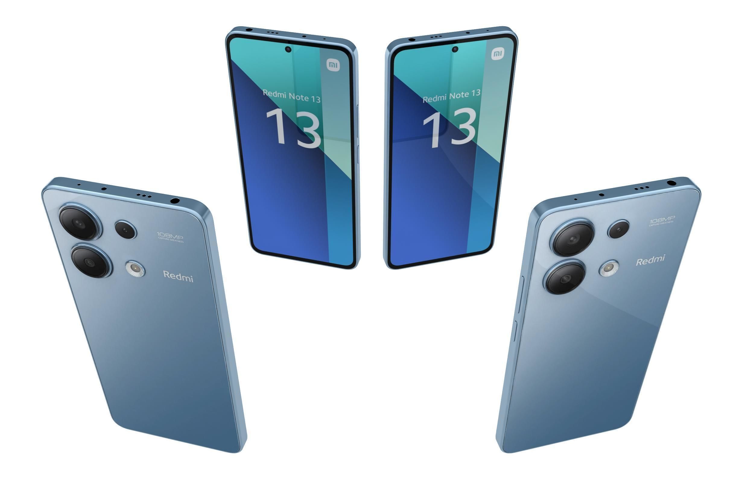 Xiaomi Redmi Note 13 4G Blue 3D model_5