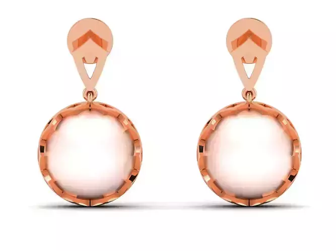 Pearl High Jewelry Diamond Earrings 3dm renders details