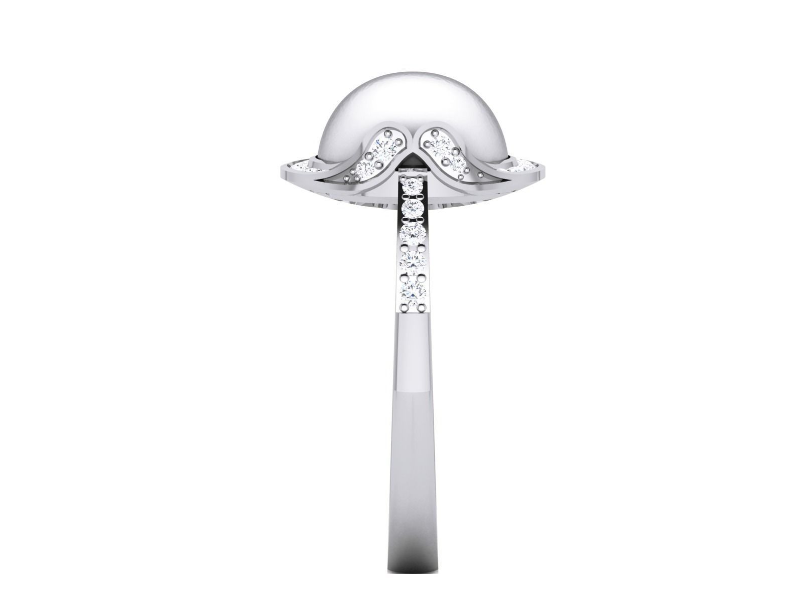 Women Pearl Ring 3dm render details 3D print model_16