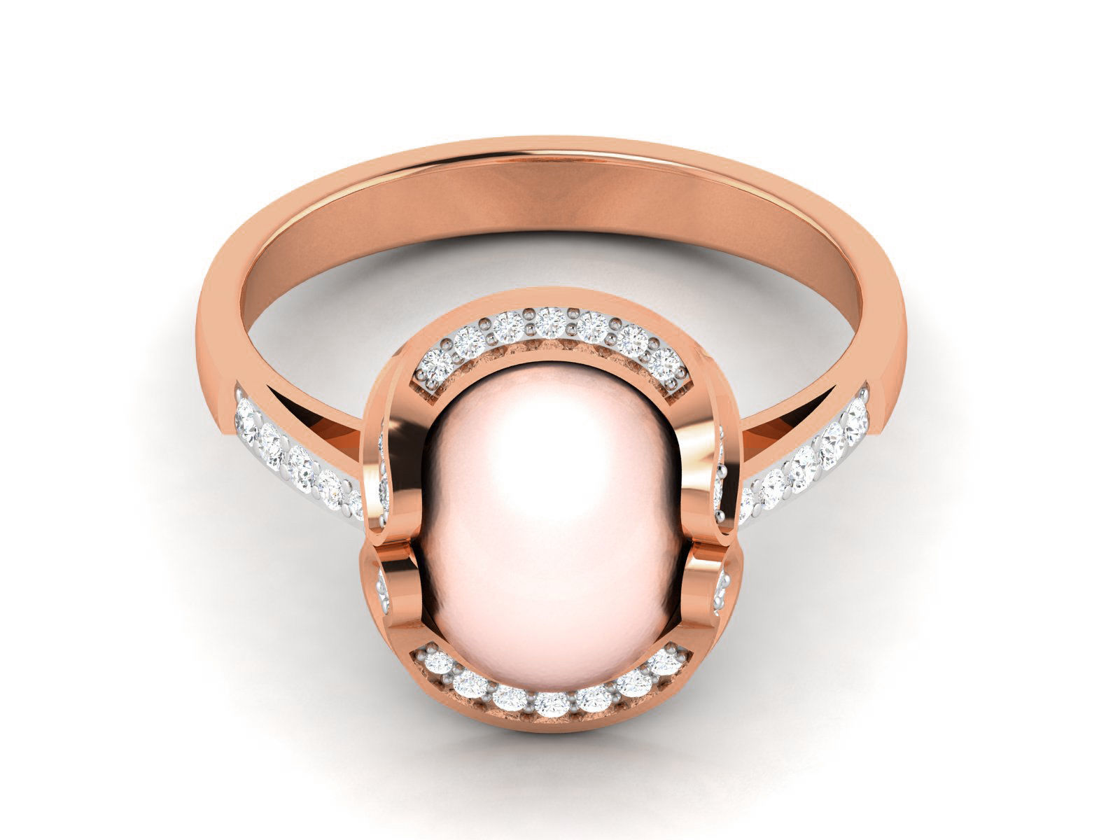 Women Pearl Ring 3dm render details 3D print model_20