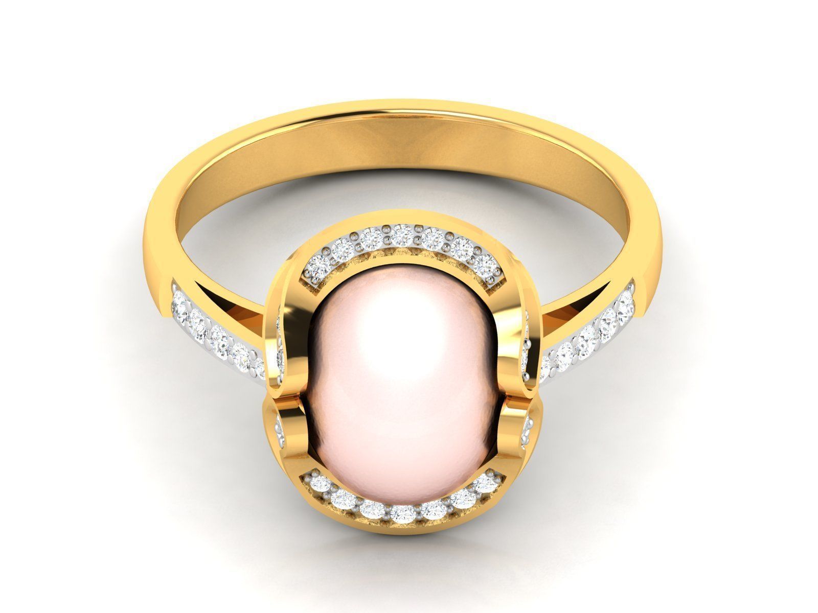Women Pearl Ring 3dm render details 3D print model_18