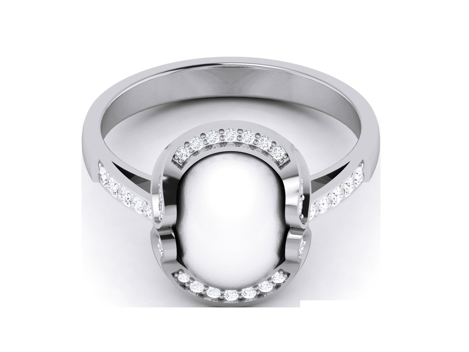 Women Pearl Ring 3dm render details 3D print model_22