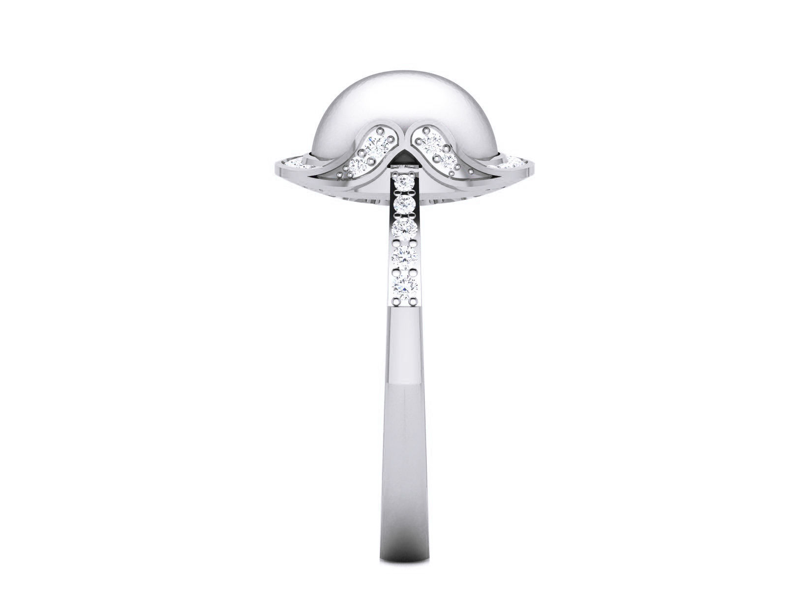 Women Pearl Ring 3dm render details 3D print model_14