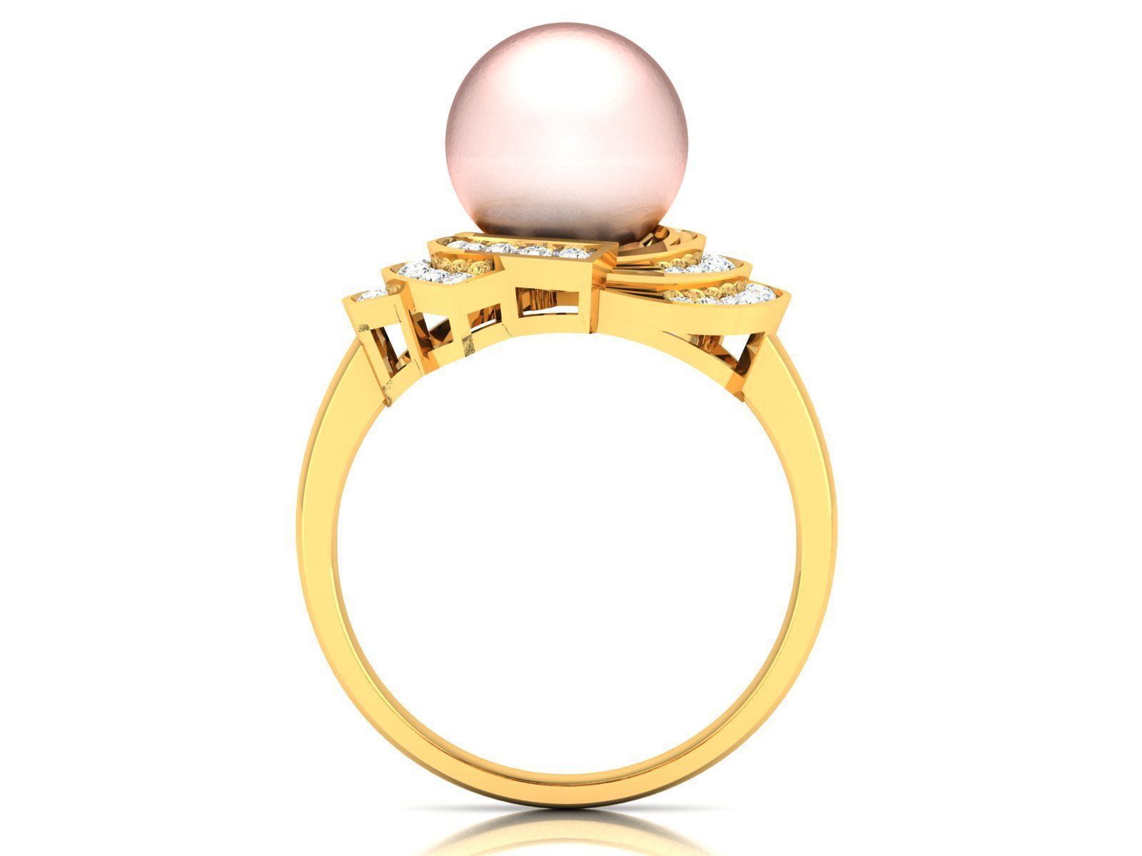 Women Pearl Ring 3dm render details 3D print model_24