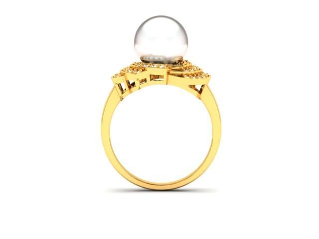 Women Pearl Ring 3dm render details 3D print model_9