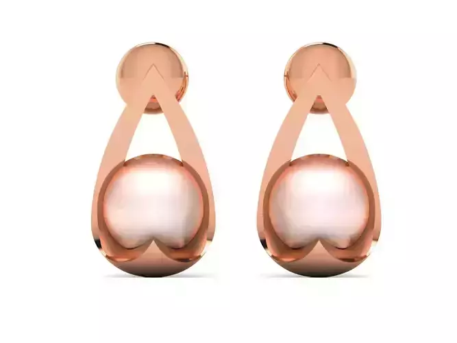 Pearl High Jewelry Diamond Earrings 3dm renders details