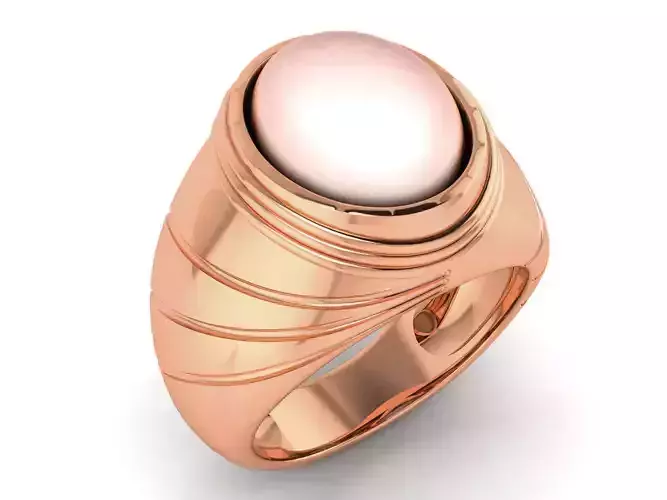 Pearl Ring 3dm render details 3D print model