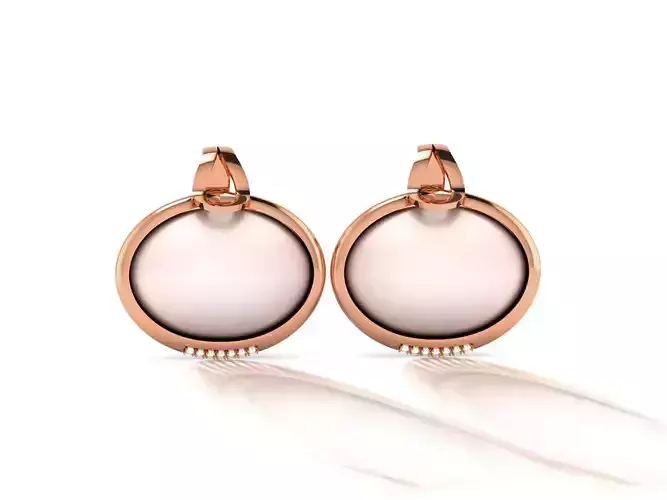 Pearl High Jewelry Diamond Earrings 3dm renders details