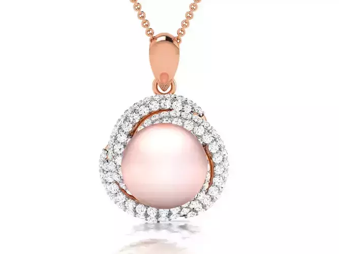 Women pearl pendant 3dm render detail 3D print model