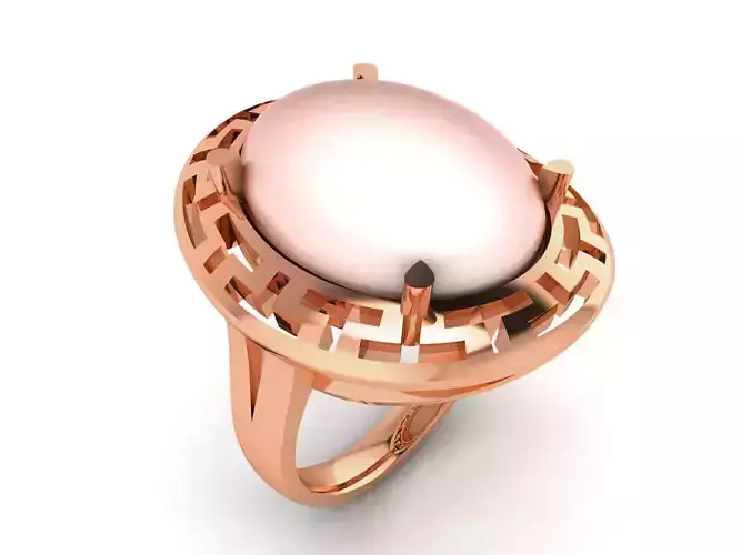 Women Pearl Ring 3dm render details 3D print model