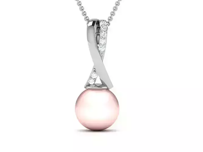 Women pearl pendant 3dm render detail 3D print model