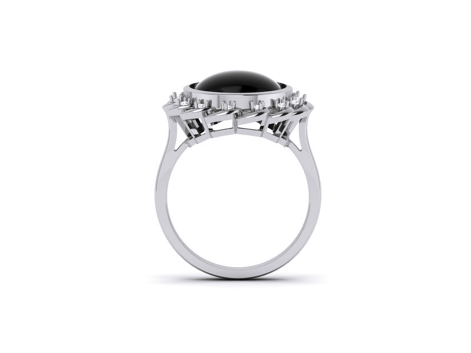 Women Pearl Ring 3dm render details 3D print model_19
