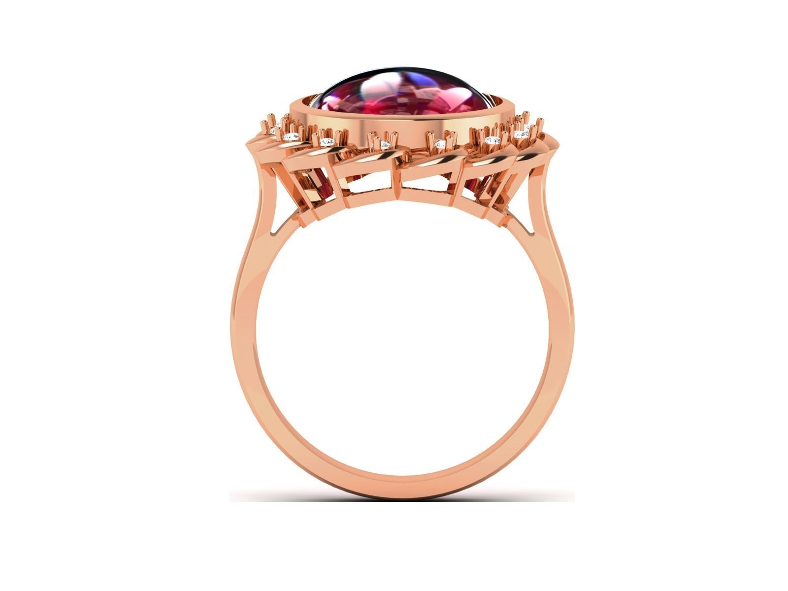 Women Pearl Ring 3dm render details 3D print model_30