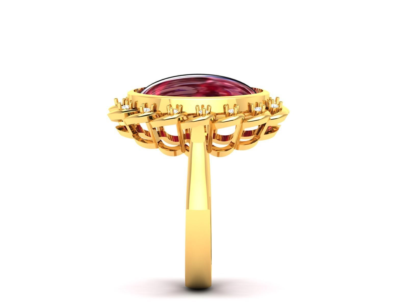 Women Pearl Ring 3dm render details 3D print model_47