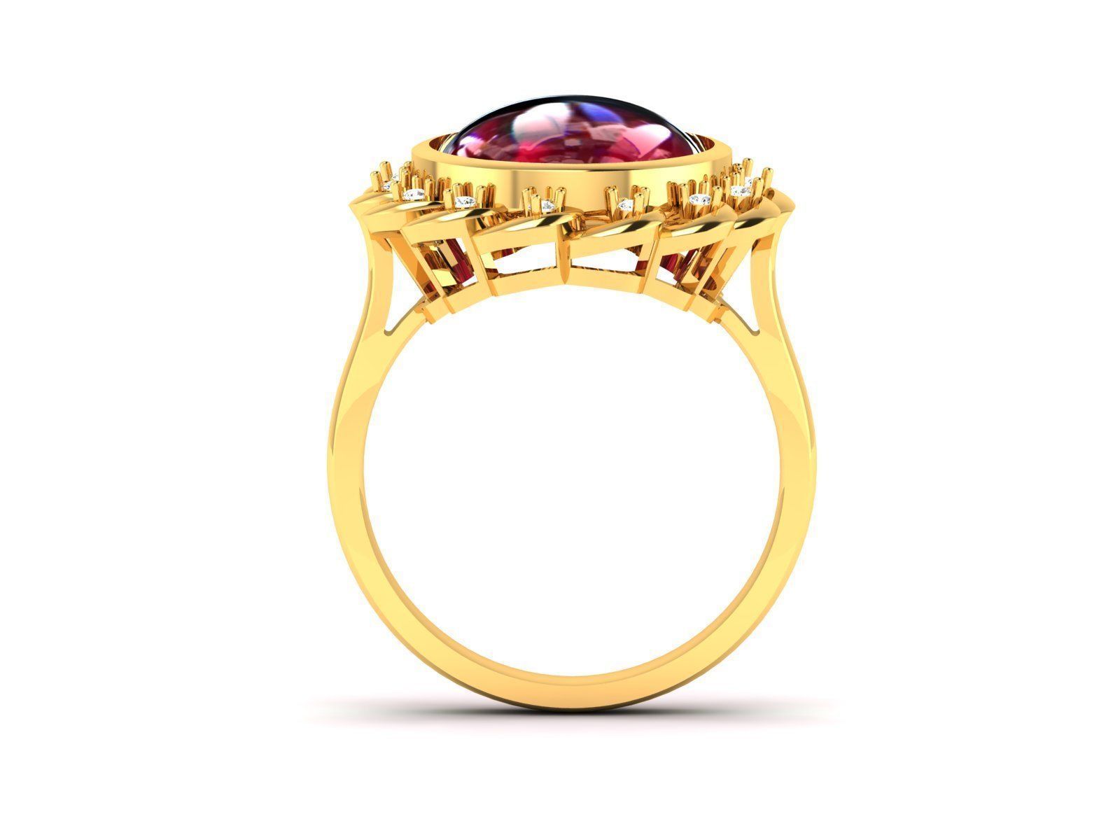 Women Pearl Ring 3dm render details 3D print model_25