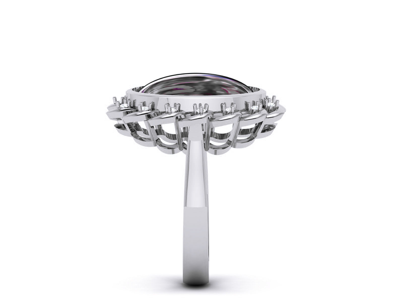 Women Pearl Ring 3dm render details 3D print model_46