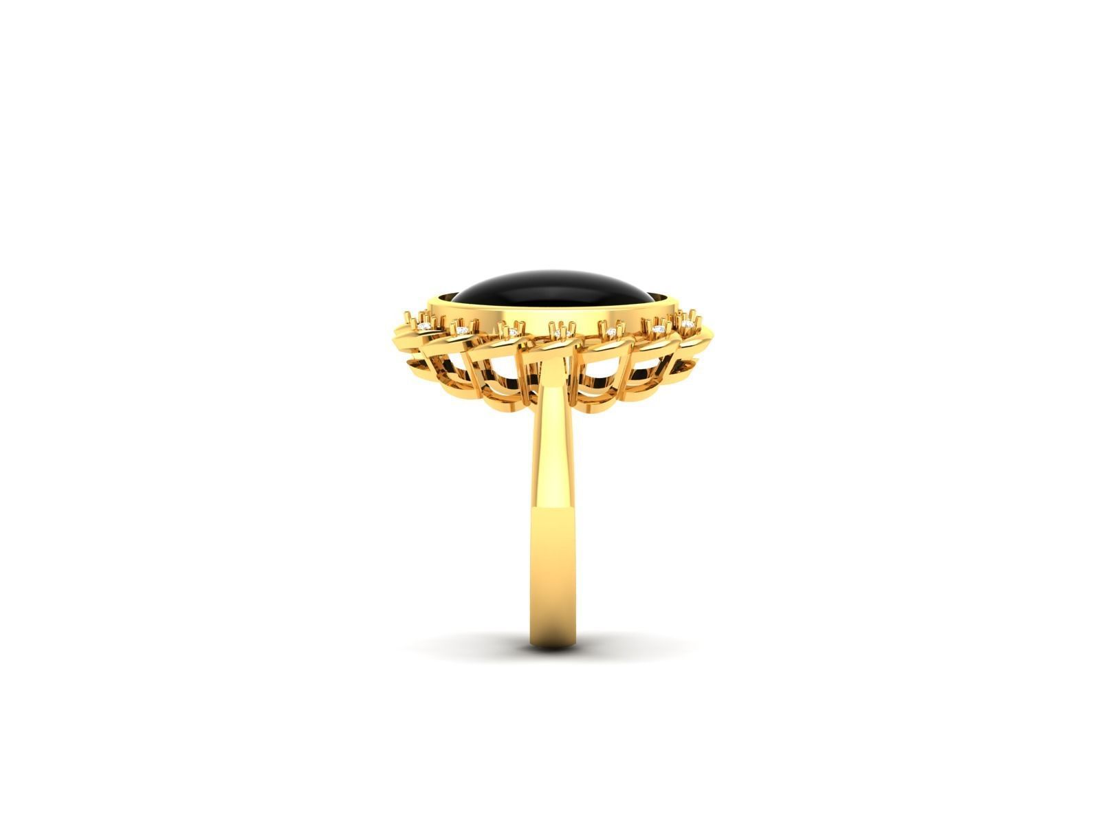 Women Pearl Ring 3dm render details 3D print model_34