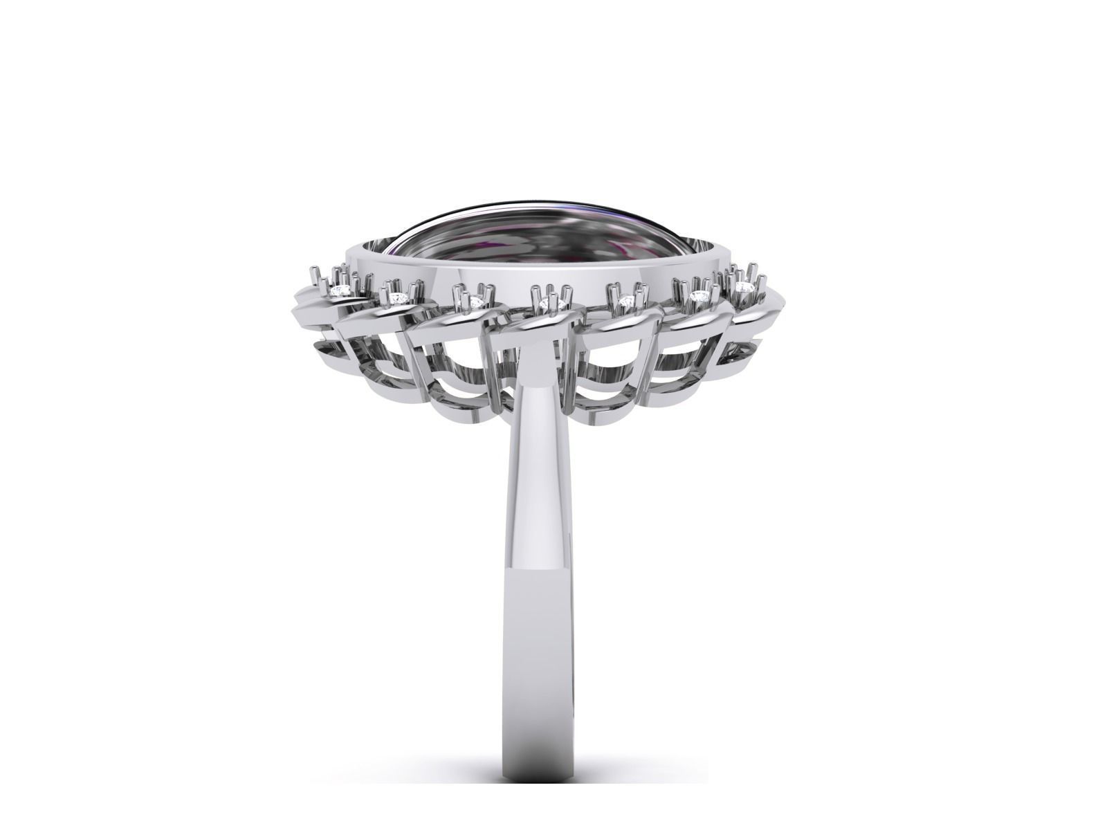 Women Pearl Ring 3dm render details 3D print model_49