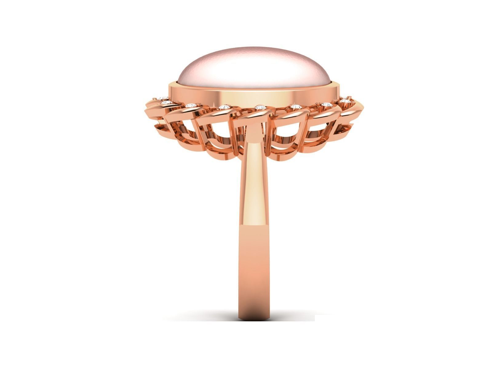 Women Pearl Ring 3dm render details 3D print model_5