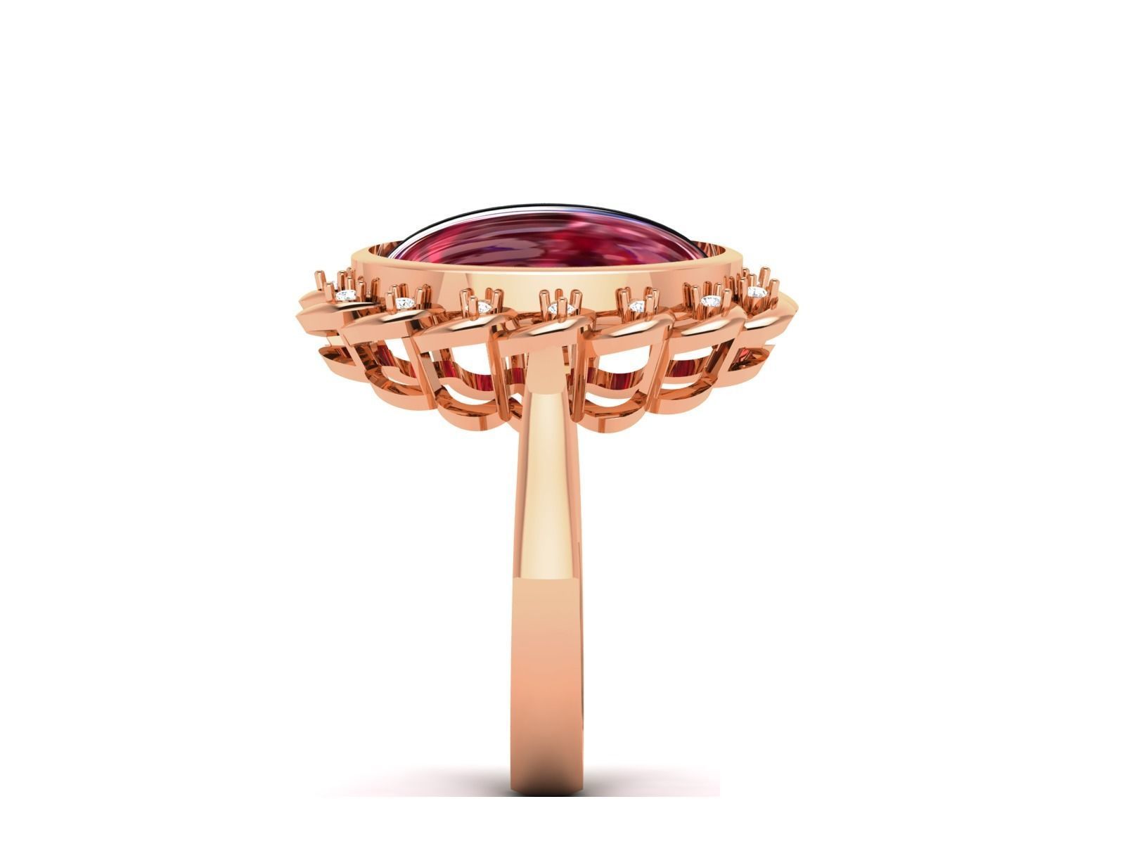 Women Pearl Ring 3dm render details 3D print model_48