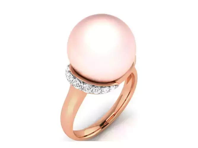 Women Pearl Ring 3dm render details 3D print model