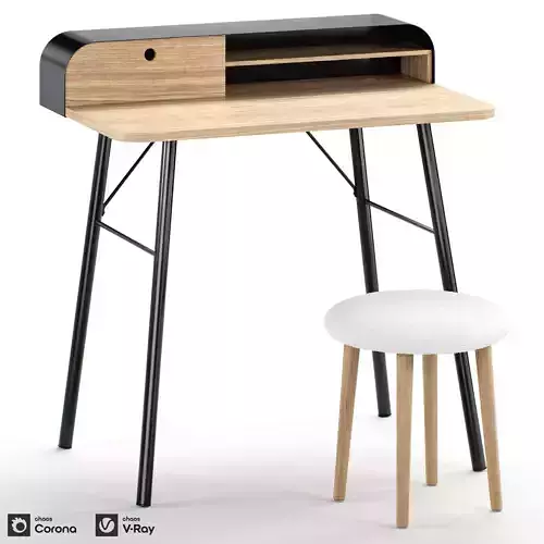 La Redoute Interieurs Jimi Wood and Metal Desk