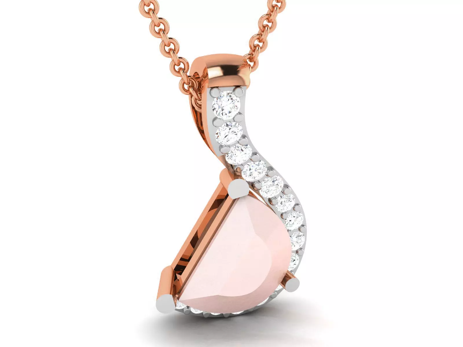 Women pearl pendant 3dm render detail 3D print model_0