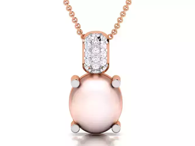Women pearl pendant 3dm render detail 3D print model