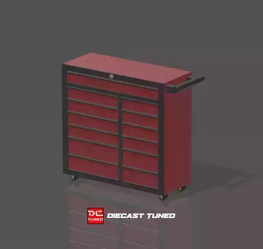 Toolbox with handle Mechanic Shop Repair for Dioramas 3D print model