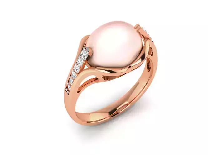 Women Pearl Ring 3dm render details 3D print model
