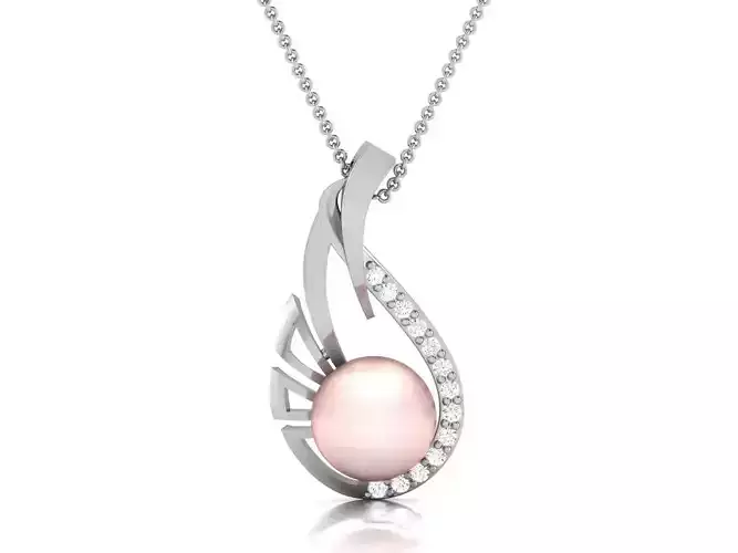 Women pearl pendant 3dm render detail 3D print model