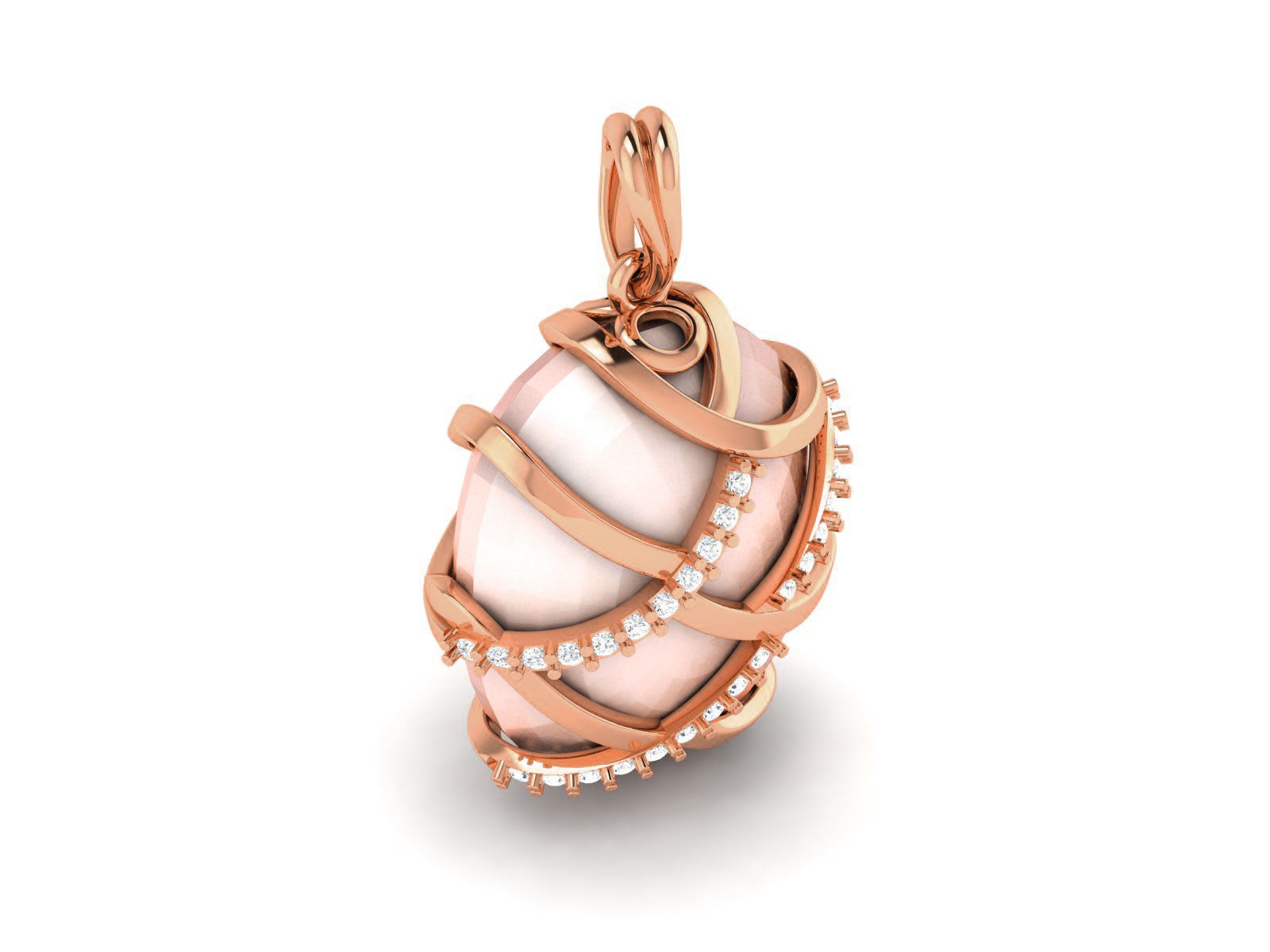 Women pearl pendant 3dm render detail 3D print model_3