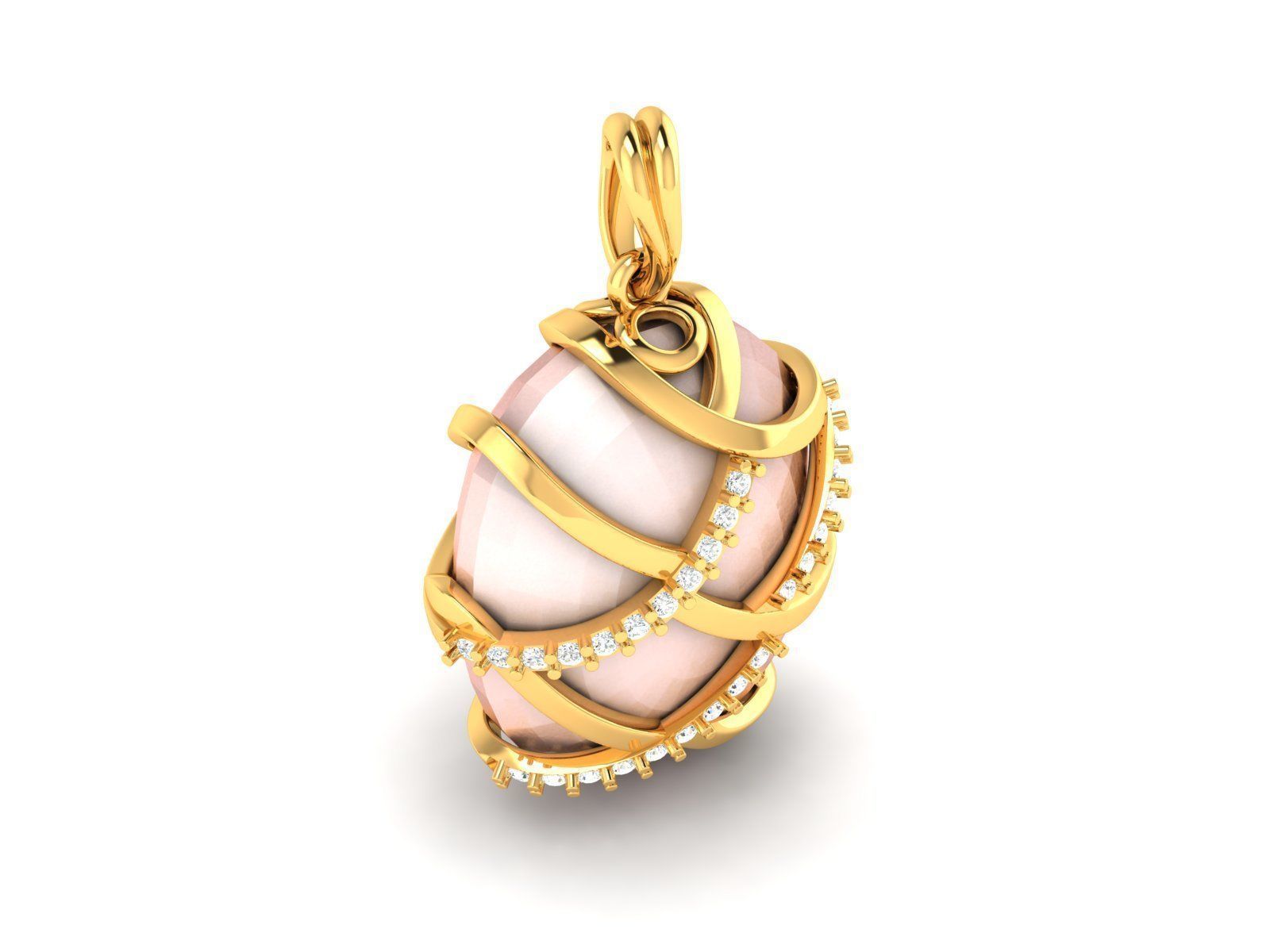 Women pearl pendant 3dm render detail 3D print model_1