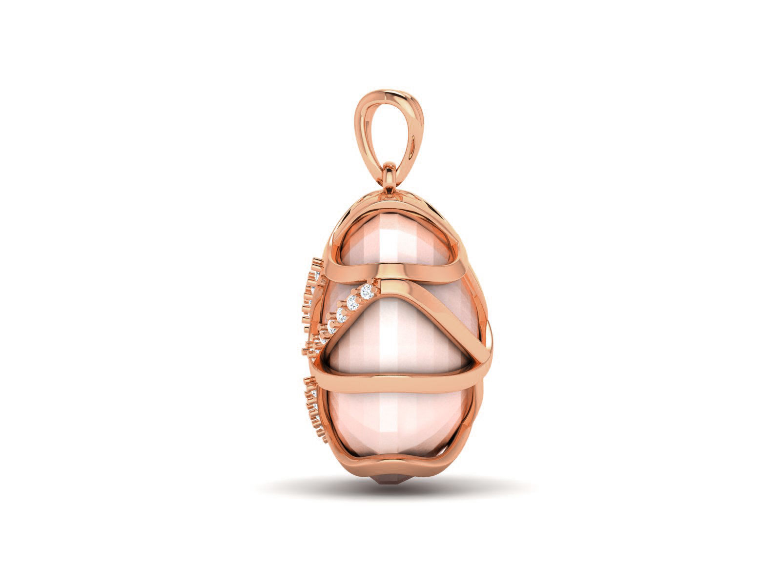 Women pearl pendant 3dm render detail 3D print model_14