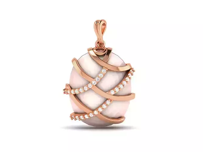 Women pearl pendant 3dm render detail 3D print model