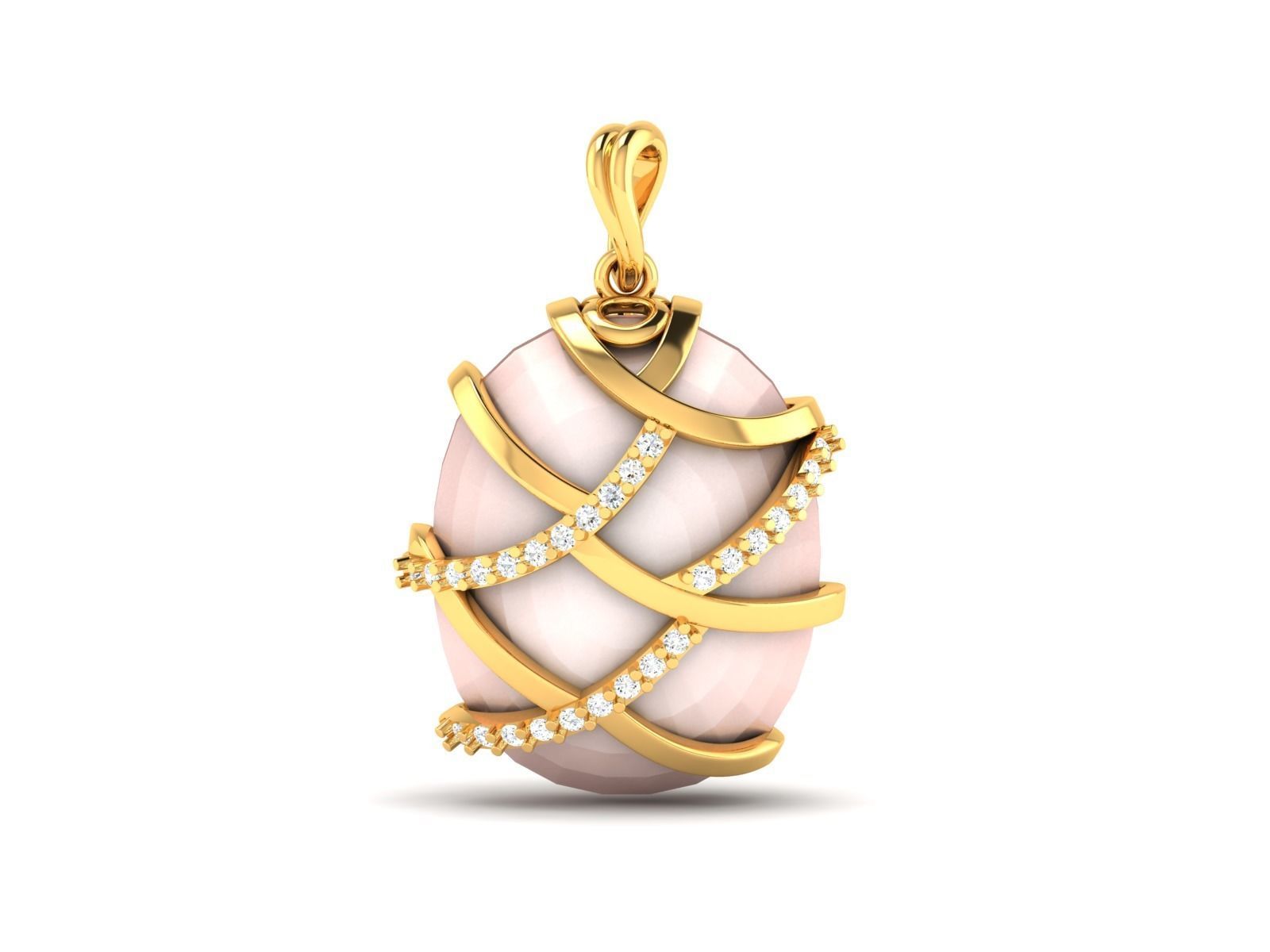 Women pearl pendant 3dm render detail 3D print model_11