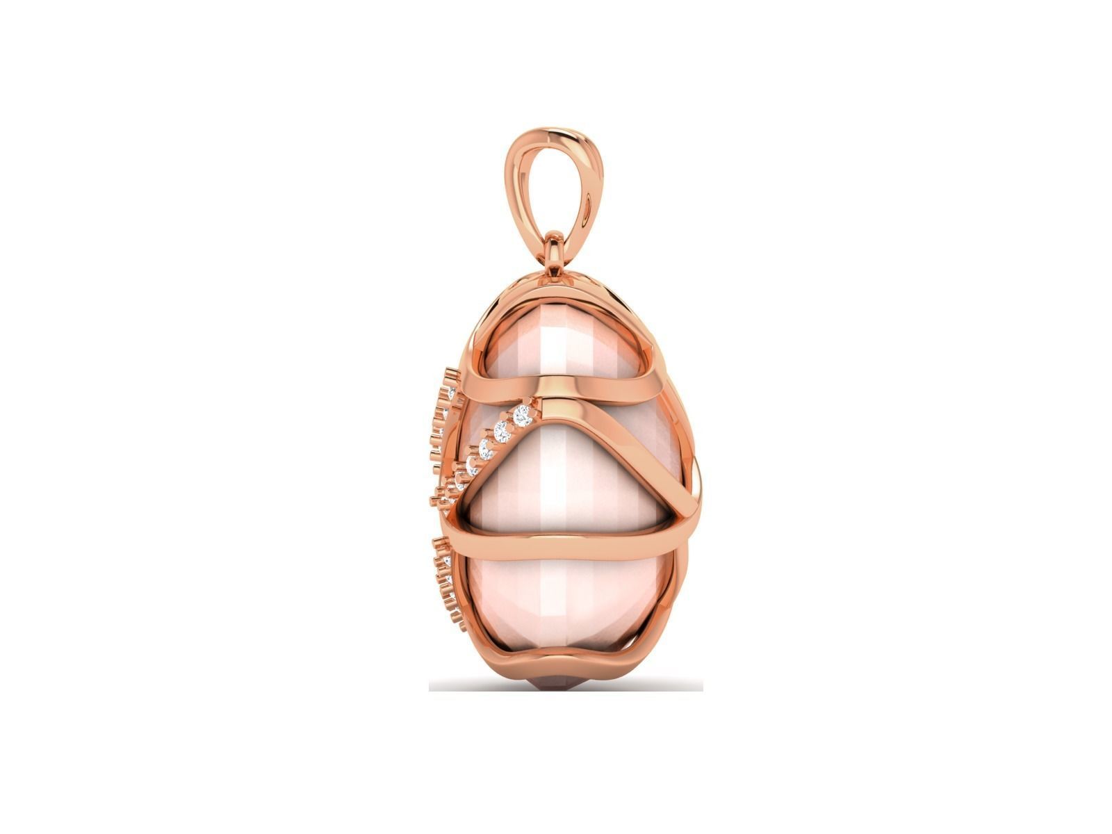 Women pearl pendant 3dm render detail 3D print model_17