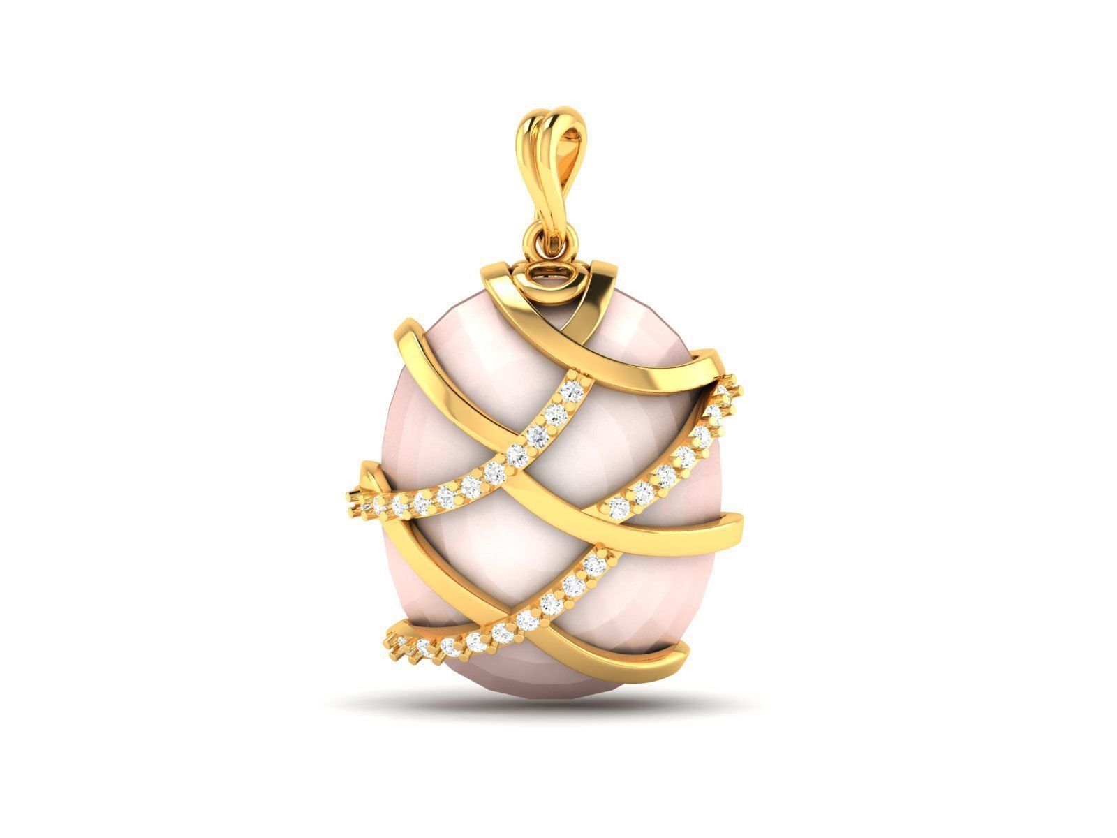 Women pearl pendant 3dm render detail 3D print model_8