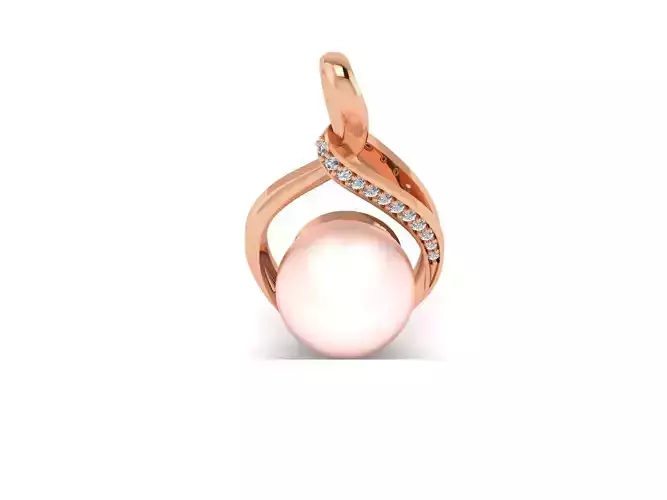 Women pearl pendant 3dm render detail 3D print model