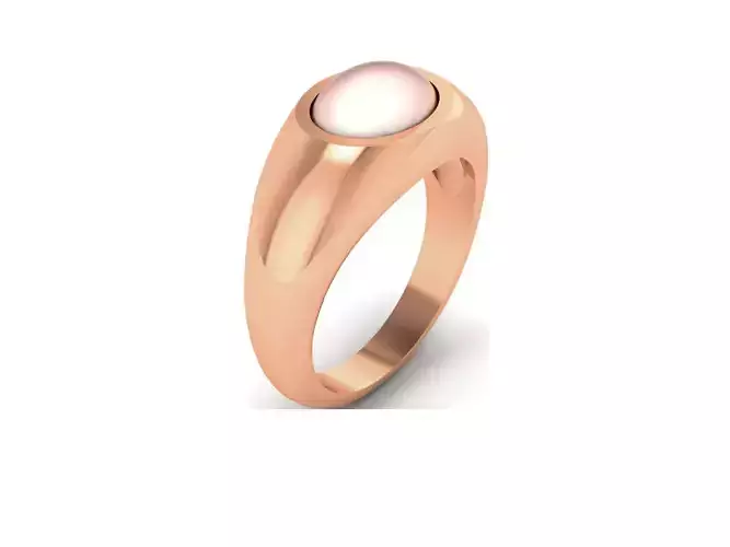 Women Pearl Ring 3dm render details