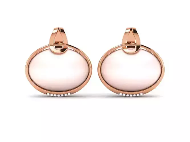 Pearl High Jewelry Diamond Earrings 3dm renders details